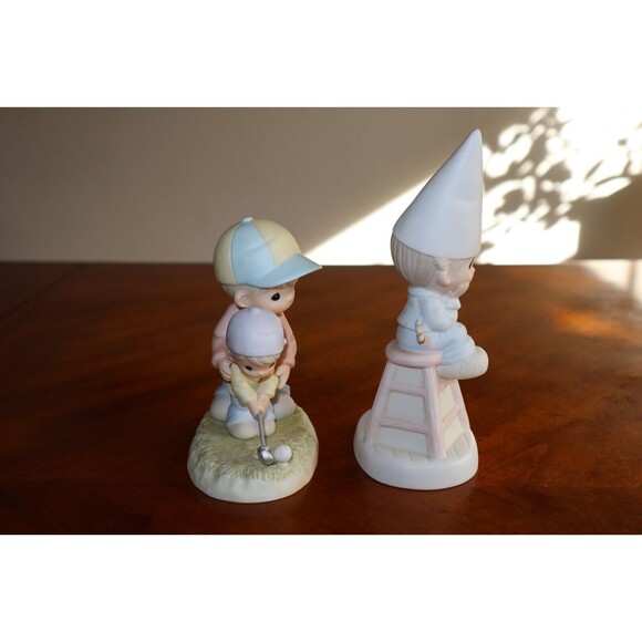 Lot Precious Moments Nobody's Perfect & You Always Stand Behind Me Golf Figurine - Picture 6 of 11